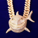 Shark head Pendant With 20MM Icy Cuban