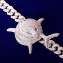 Shark head Pendant With 20MM Icy Cuban