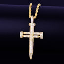 Nail shape cross pendant