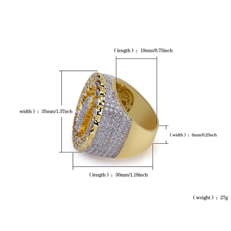 Stone Hand Round Ring