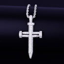 Nail shape cross pendant