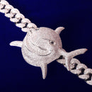 Shark head Pendant With 20MM Icy Cuban